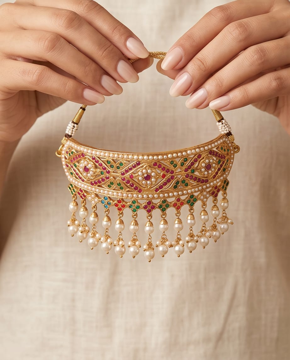 Nazaakat Jadau Choker With Earrings