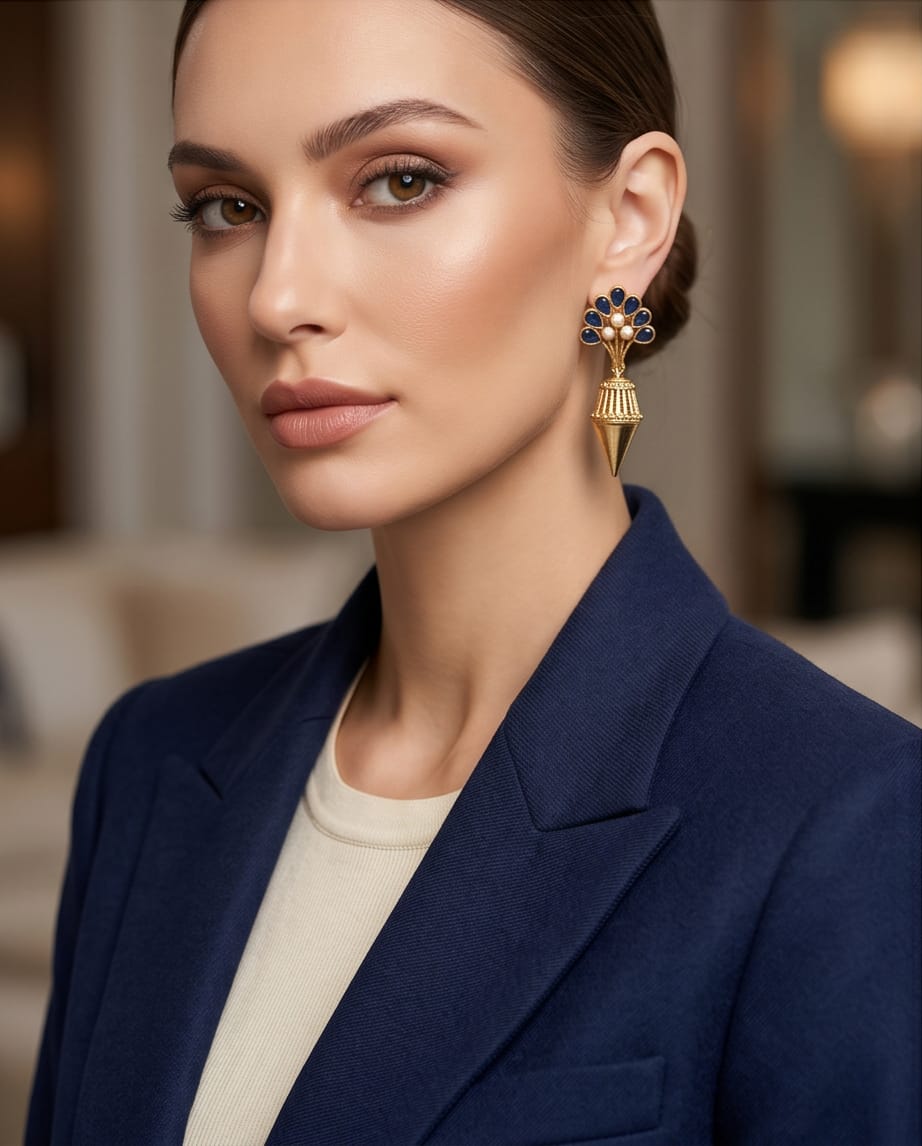 Peacock Royale Earrings - Image 2