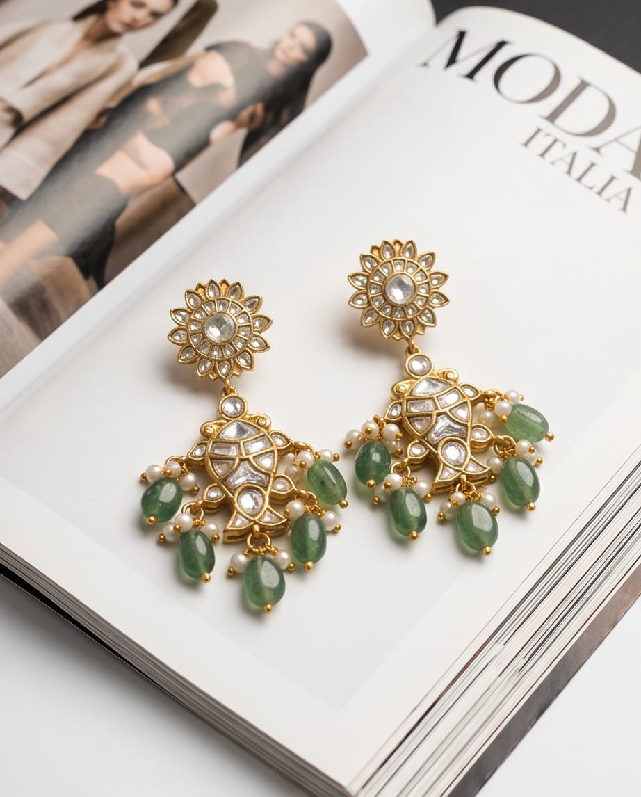 Emerald Noor Earrings - Image 3